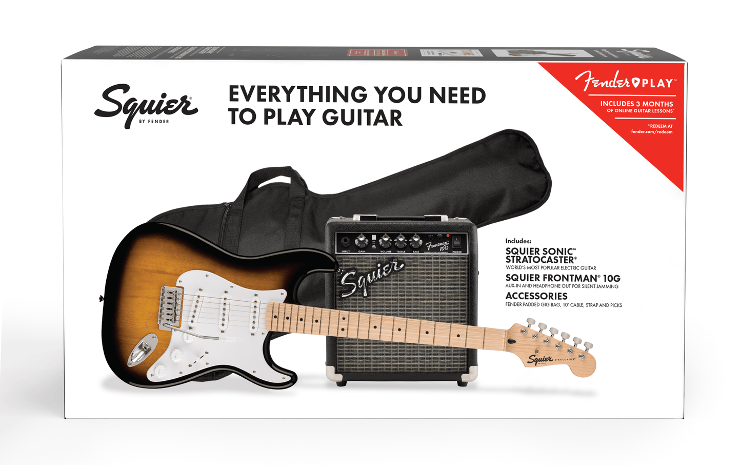 PAQUETE DE GUITARRA ELECTRICA SQUIER SONIC STRATOCASTER® PACK N