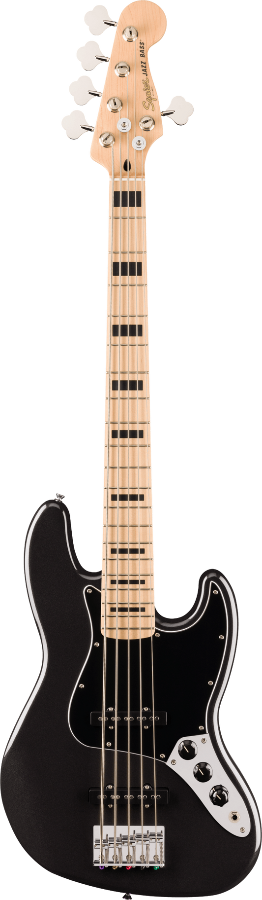 BAJO ELECTRICO SQUIERJAZZ BASS V ACTIVE SERIE AFFINITY BLACK METALLIC N