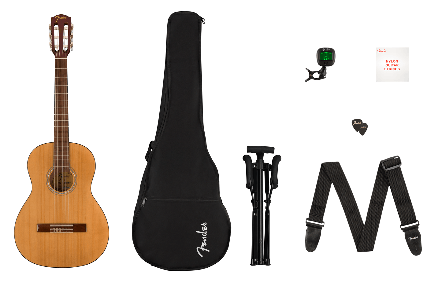 PAQUETE BÁSICO DE GUITARRA ACÚSTICA 3/4 NYLON FENDER N