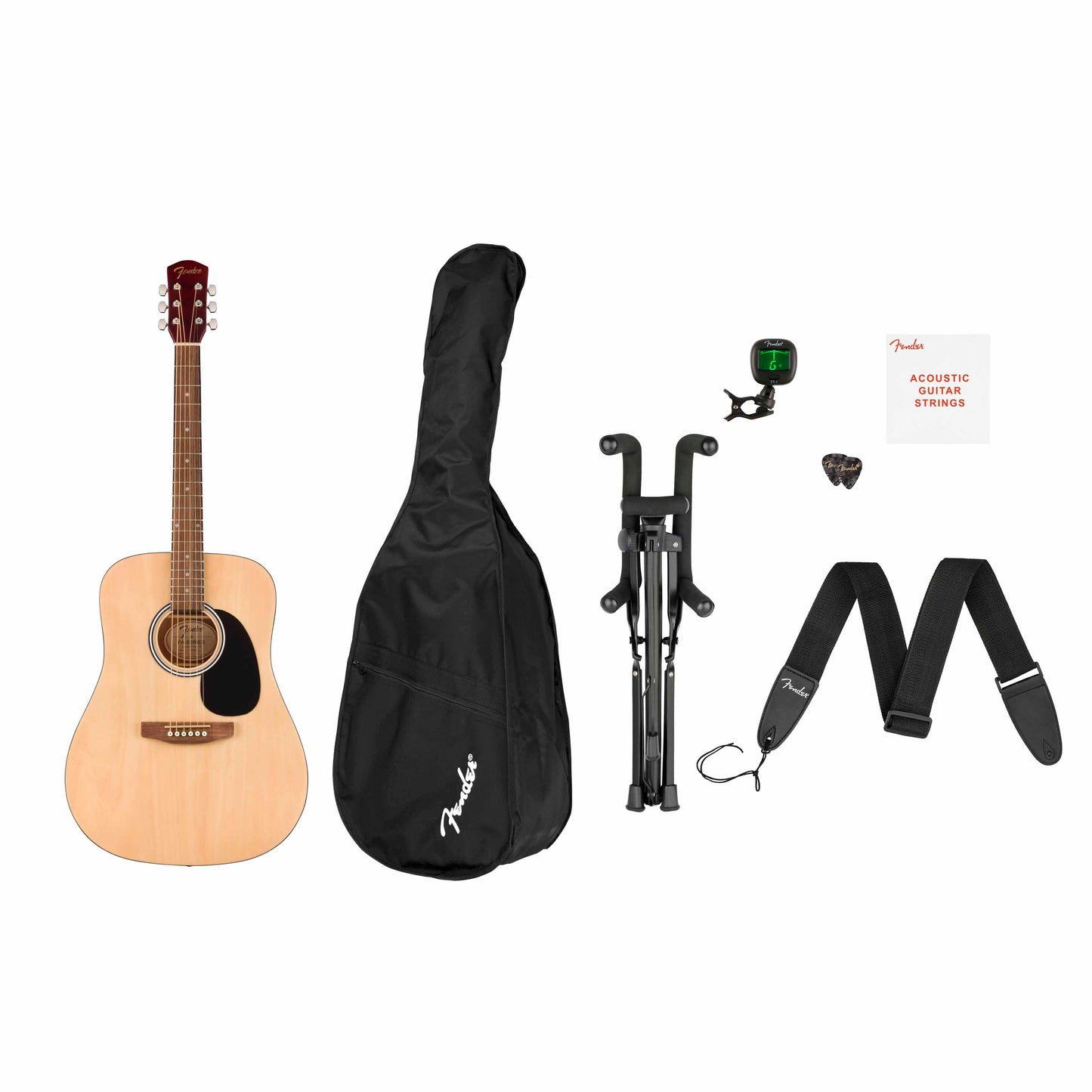 GUITARRA ACUSTICA FENDER FA-25 DREADNOUGHT NATURAL PACK N
