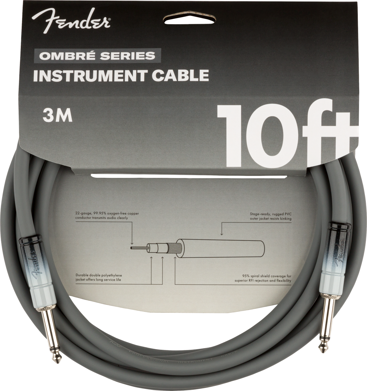 CABLE FENDER 3 M OMBRÉ INSTRUMENT SILVER SMOKE N