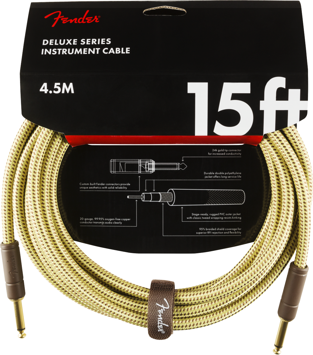 CABLE FENDER PARA INSTRUMENTO TWEED SERIE DELUXE 4.5M N