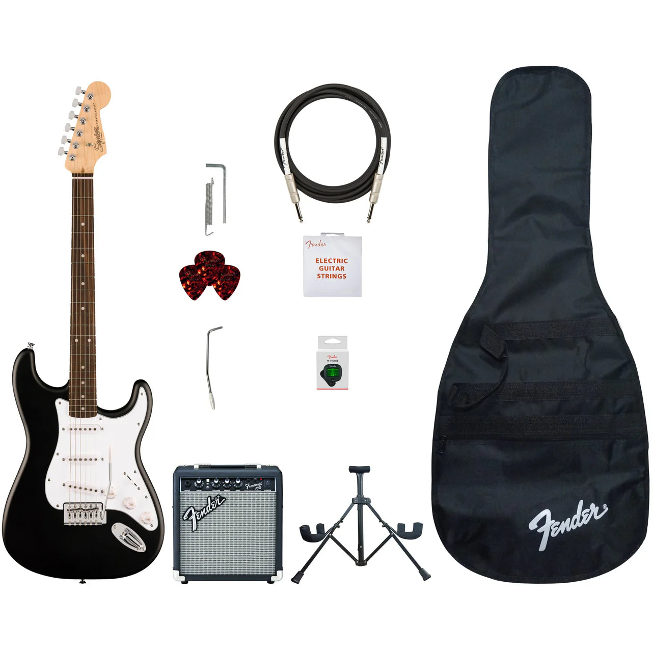 PAQUETE GUITARRA ELECTRICA SQUIER DEBUT STRATOCASTER BLK N