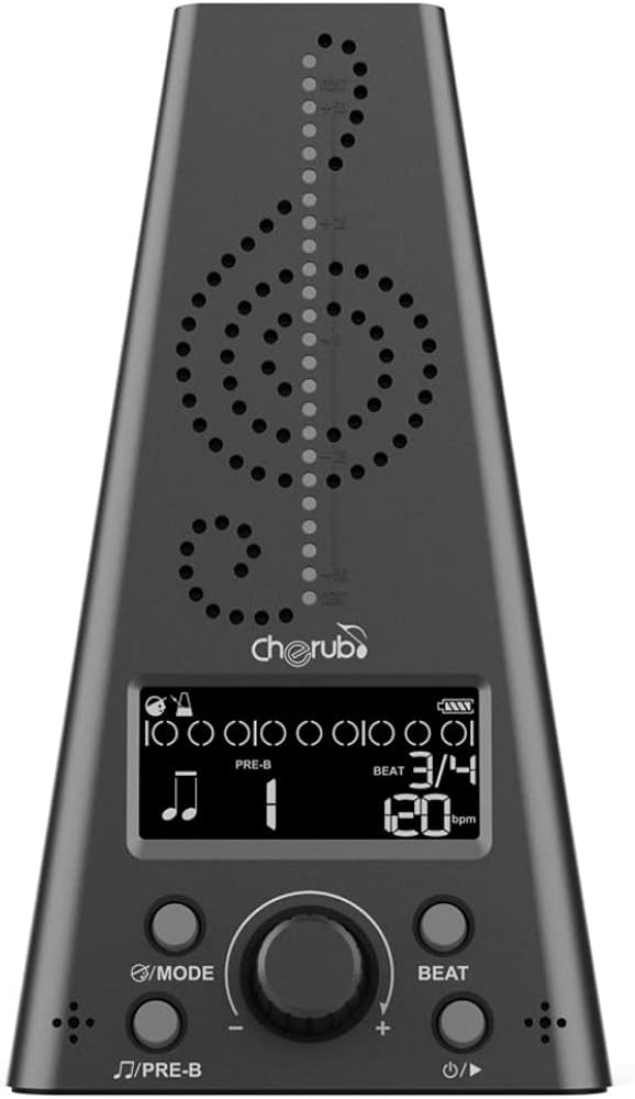 METRONOMO DIGITAL NEGRO RECARGABLE CHERUB WMT-230 N