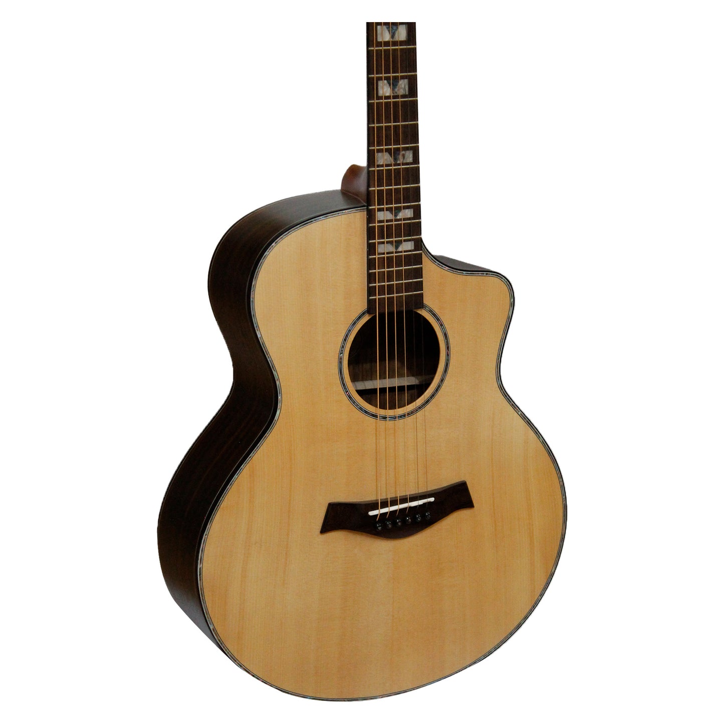 GUITARRA ACÚSTICA TAPA SÓLIDA MATE SEGOVIA SGFL-800C N