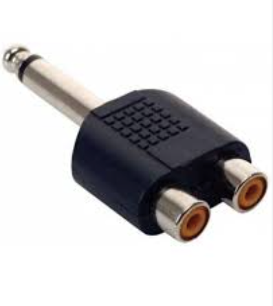 ADAPTADOR 2 JACK RCA A PLUG 6,3 MONO 705-094 N
