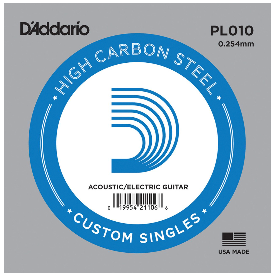 CUERDA GUITARRA ELEC/ACUST. DADDARIO CUSTOM SINGLE ,10 PL010 N