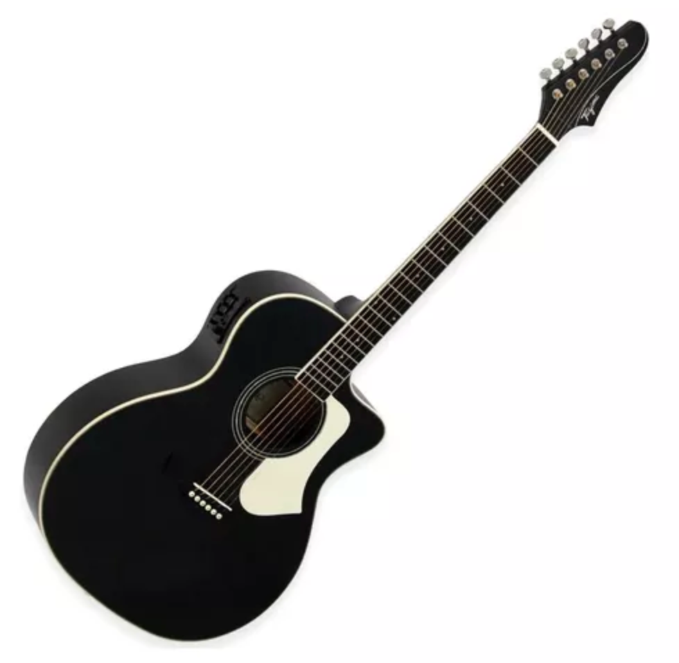 GUITARRA ELECTROACÚSTICA SERIE LATAM, COLOR NEGRO RIO-NEGRO-EQ-BKS-DF N