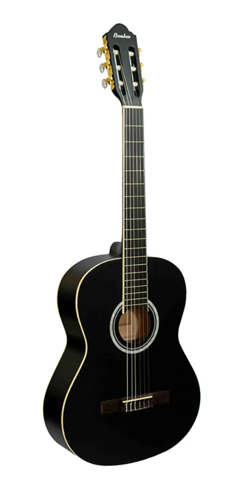 GUITARRA CLÁSICA BAMBOO NEGRA INCLUYE FUNDA | GC-39-BK N