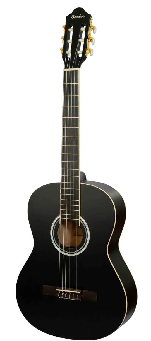 GUITARRA CLÁSICA BAMBOO NEGRA INCLUYE FUNDA | GC-39-BK N