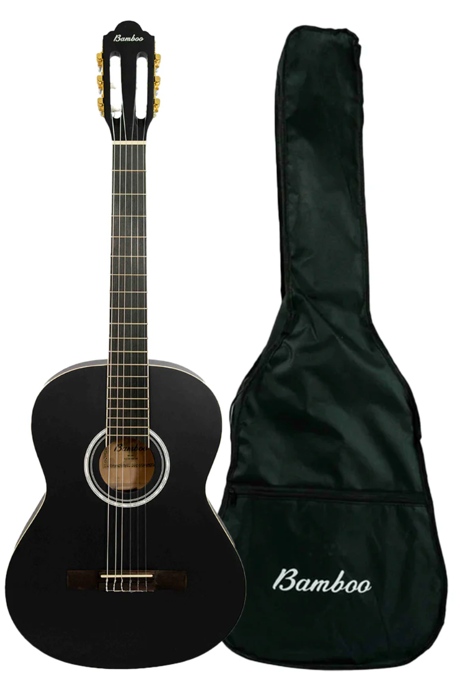 GUITARRA CLÁSICA BAMBOO NEGRA INCLUYE FUNDA | GC-39-BK N