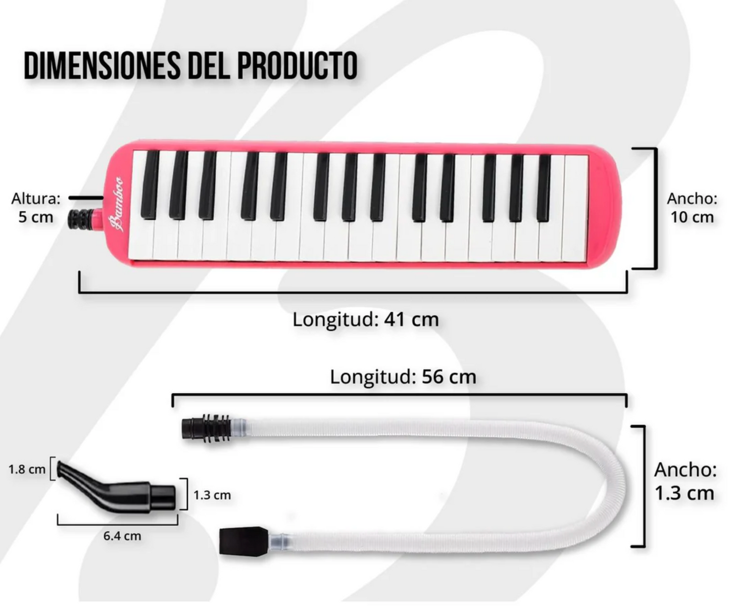 MELODICA 32 NOTAS ROSA CON FUNDA | MELODICA-PK N