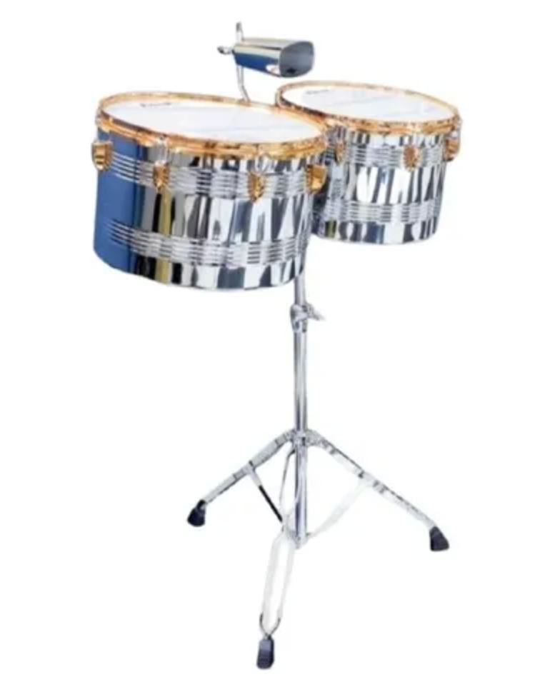 TIMBALES EVOLUTION VASO LARGO 14" X 10" Y 15" X 10" ARO Y LUGS COBRIZADOS JBTB-1415 N|