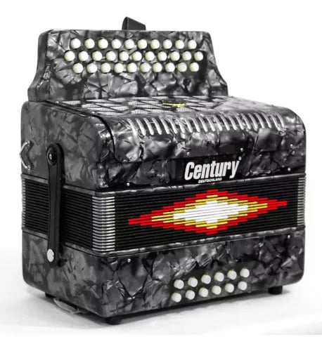 ACORDEON DIATONICO BOTONES FA GRIS 3012 CENTURY C3012FAG N