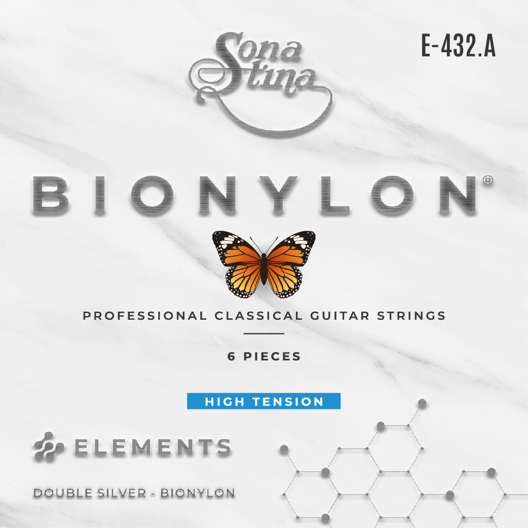 ENCORDADURA BIONYLON, ENTORCHADO DOBLE PLATA TENSION ALTA E-432.A N