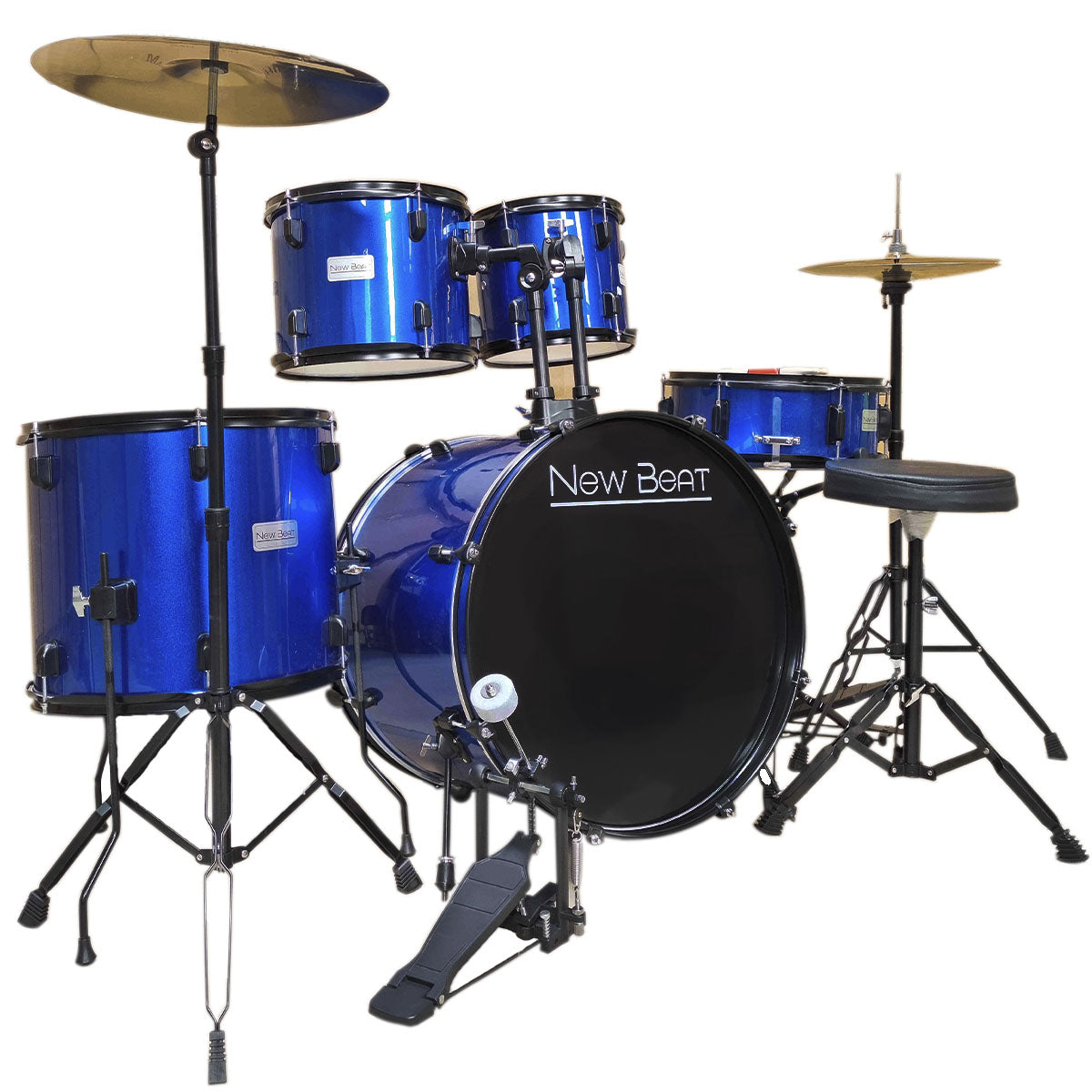 BATERIA NEW BEAT ACUSTICA NB305SET-BKHW AZUL SPARKLE N