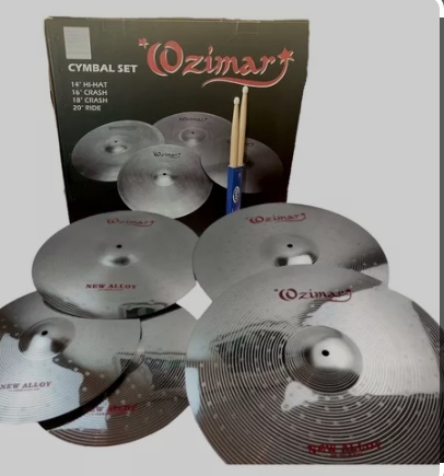 SET DE PLATILLOS 14\", 16\", 18\", 20\" CROMADOS OZIMAR HERO-CYMBAL-SET -2 N