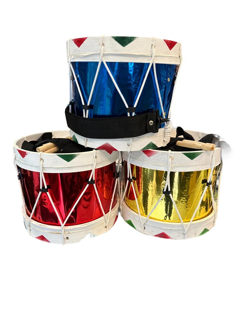 TAMBOR BANDA DE GUERRA JUGUETE INFANTIL 9.5" N