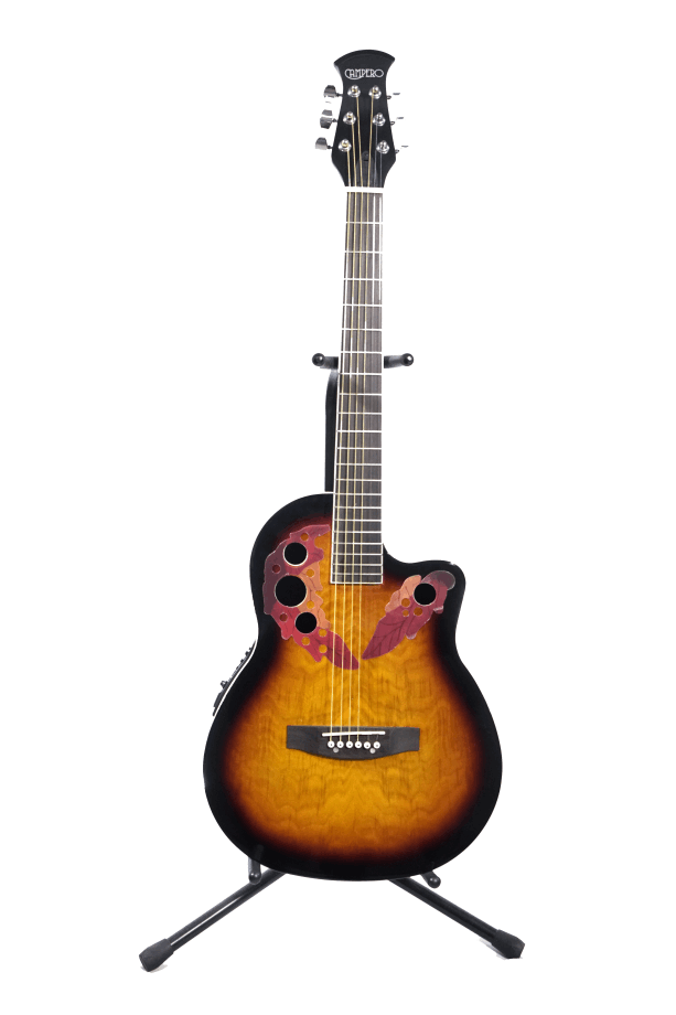 GUITARRA ELECTROACUSTICA CAMPERO TIPO OVATION SUNBURST | C-GUI-EA-3SB N