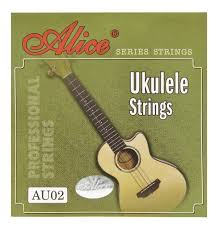 JUEGO CUERDAS PARA UKULELE SOPRANO D (RE) NYLON NEGRO ALICE AU02 N