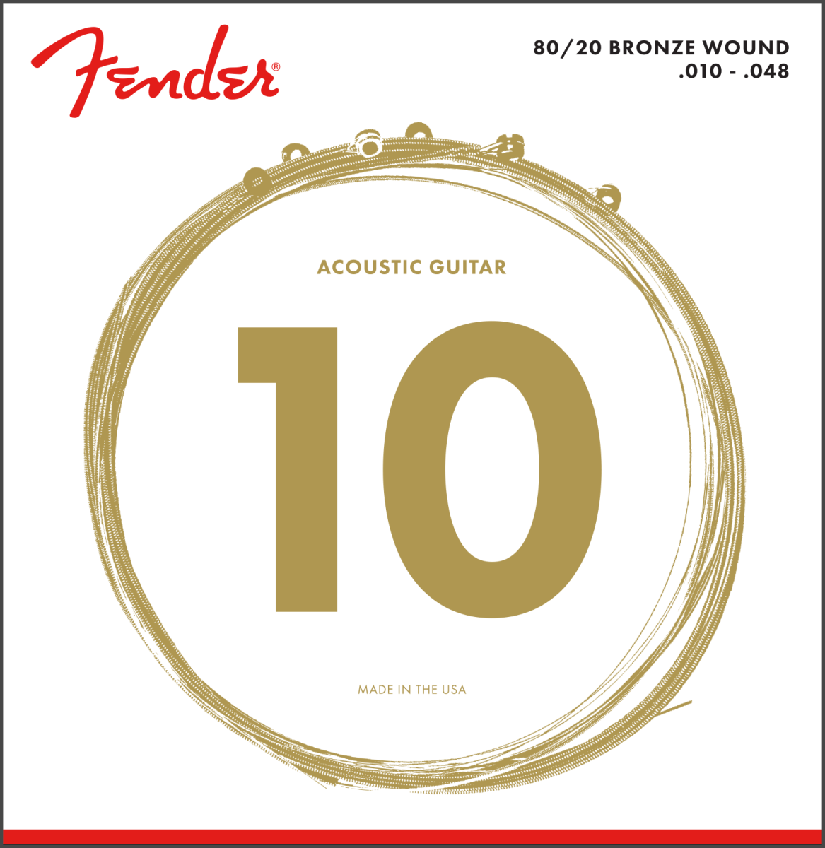 ENCORDADURA PARA GUITARRA ACUSTICA FENDER BRONZE 80/20