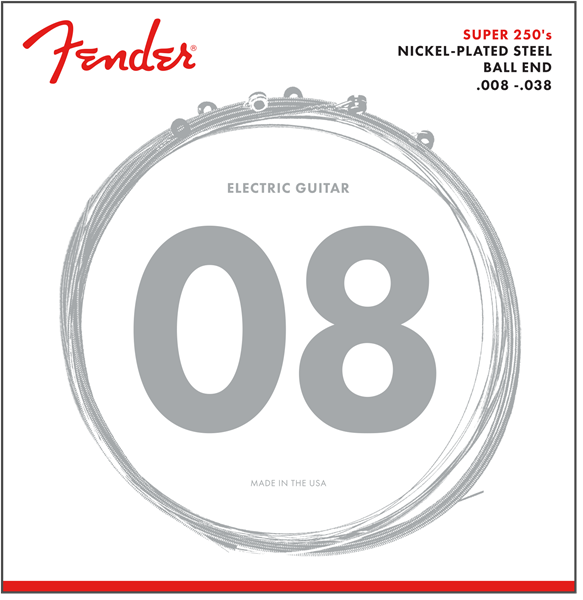 ENCORDADURA PARA GUITARRA ELECTRICA FENDER 250`S ACERO NIQUELADO (NPS)
