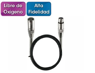CABLE PARA MICROFONO XLR-XLR 90 CM REFORZADO