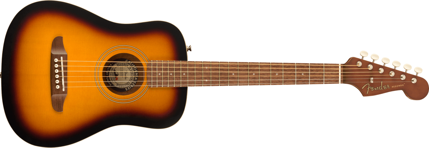 GUITARRA ACÚSTICA FENDER REDONDO MINI CON FUNDA