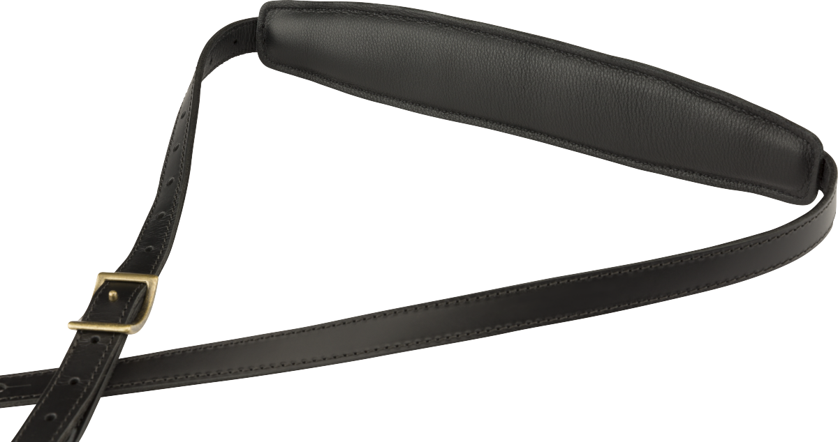 THALY FENDER CORREA DE SILLÍN DE CUERO MUSTANG™ - LARGA NEGRA