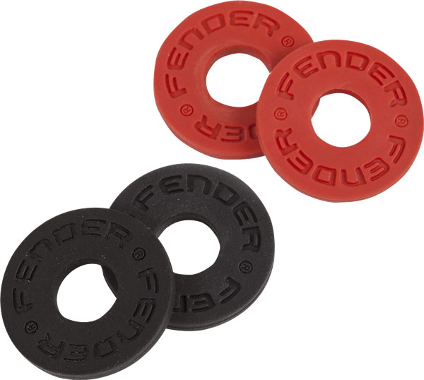 STRAP BLOCKS 4PZA FENDER BLACK AND RED