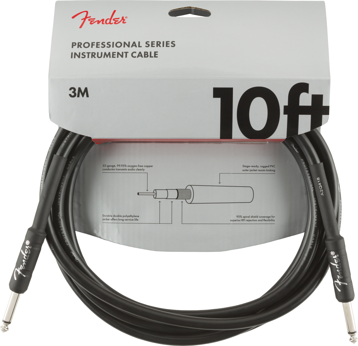 CABLE FENDER PROFESIONAL SERIES 3M NEGRO