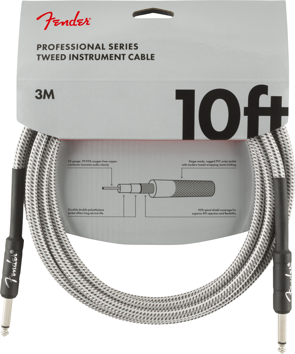 CABLE PARA INSTRUMENTO FENDER TEXTURIZADO PROFESIONAL SERIES 3M GRIS 0990820063 N