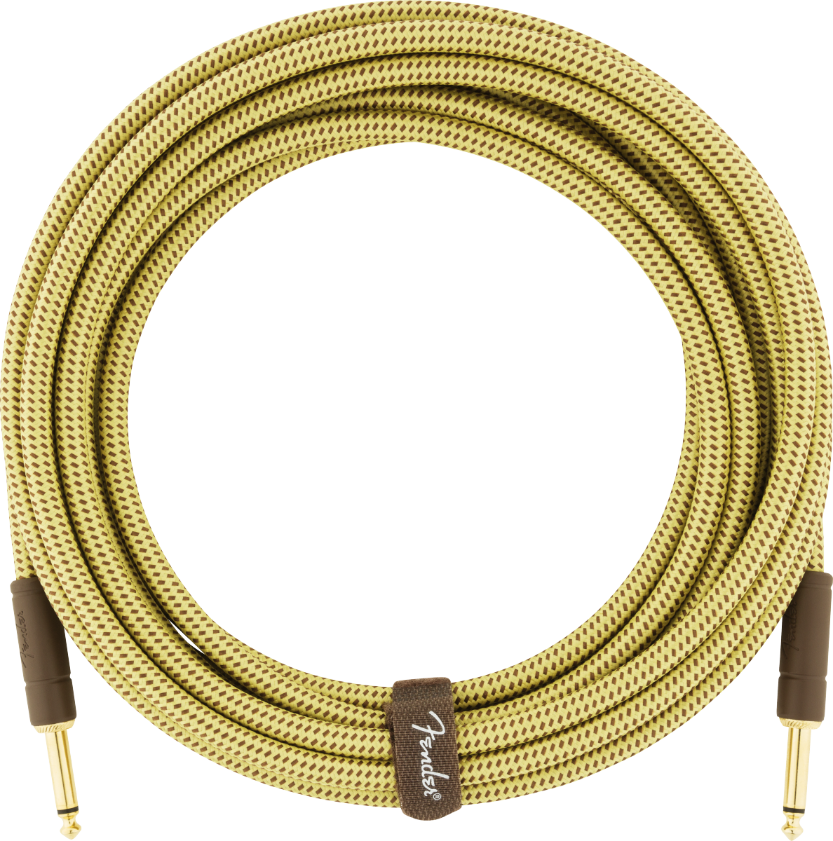 CABLE FENDER DELUXE SERIES 5,5M PUNTA EN ÁNGULO TWEED DORADO N