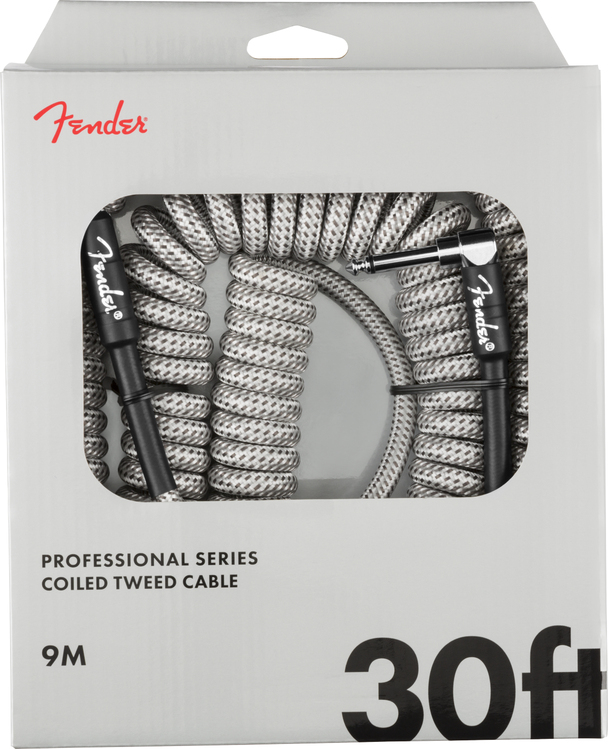 CABLE FENDER EN ESPIRAL SERIE PROFESSIONAL, TWEED BLANCO, 30 ' 9M. N