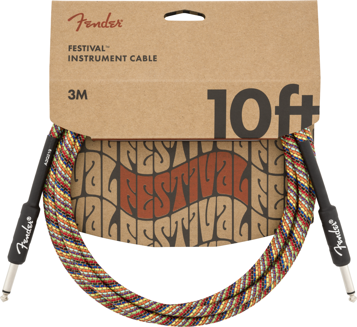 CABLE PARA INSTRUMENTO FENDER ARCO IRIS FESTIVAL 3 METROS N