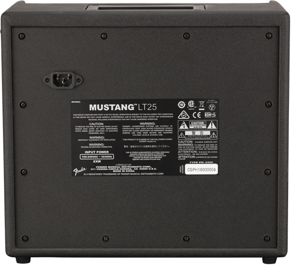AMPLIFICADOR PARA GUITARRA ELECTRICA FENDER MUSTANG LT 25 2311100000 N