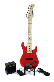 SET DE GUITARRA ELECTRICA DE NIÑO MARCA LOGAN COLOR ROJO N