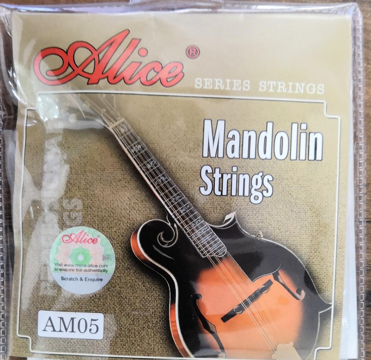 ENCORDADURA PARA MANDOLINA ALICE ACERO PLATEADO AM05 N
