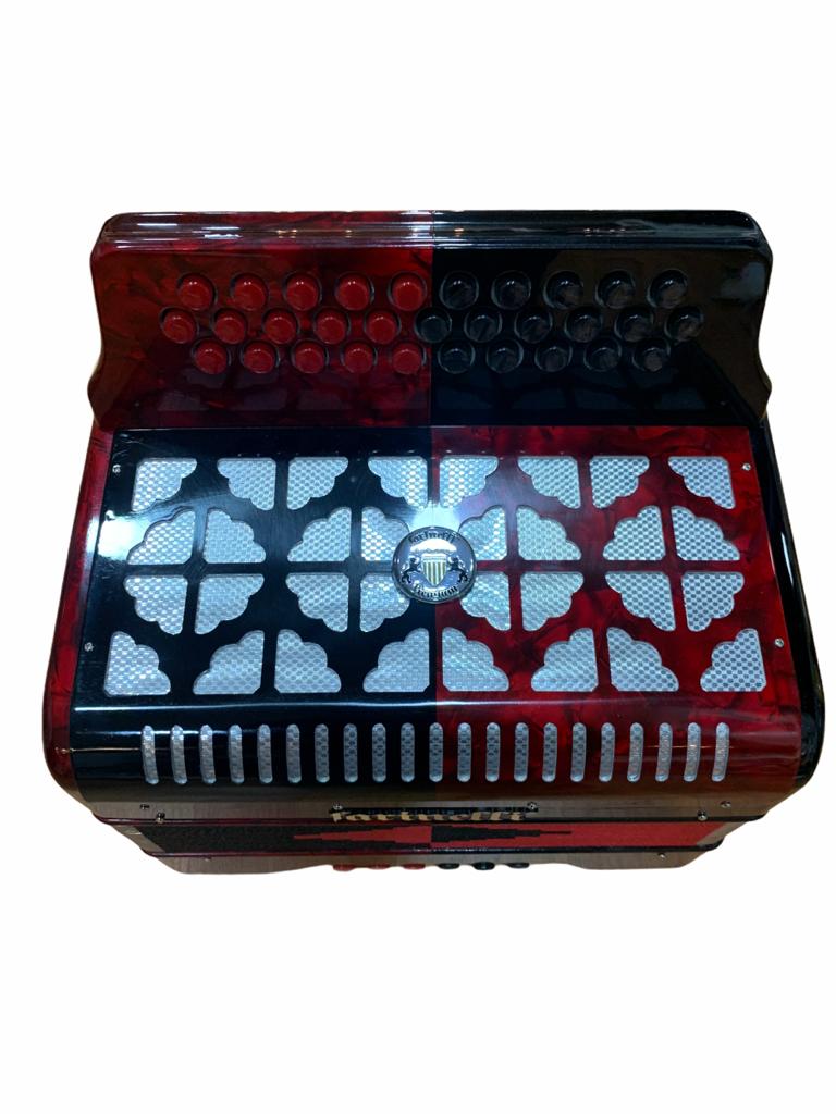 ACORDEON BOTONES FA ROJO/NEGRO FARINELLI PREMIUM 3012FARNHG N