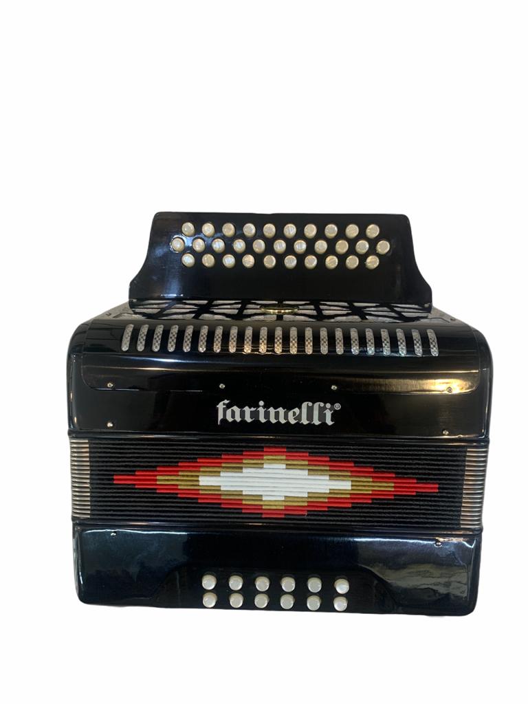 ACORDEON FARINELLI DE BOTONES TONO FA COLOR NEGRO 3012FAN N