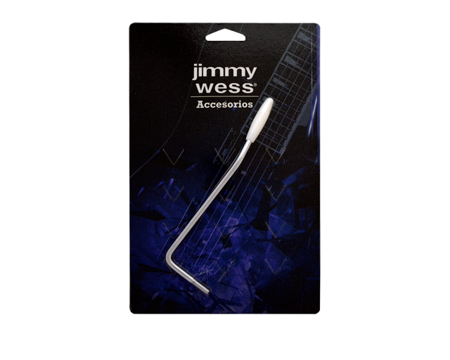 TREMOLO JIMMY WESS PARA GUITARRA ELECTRICA, CROMADA CON BLANCO
