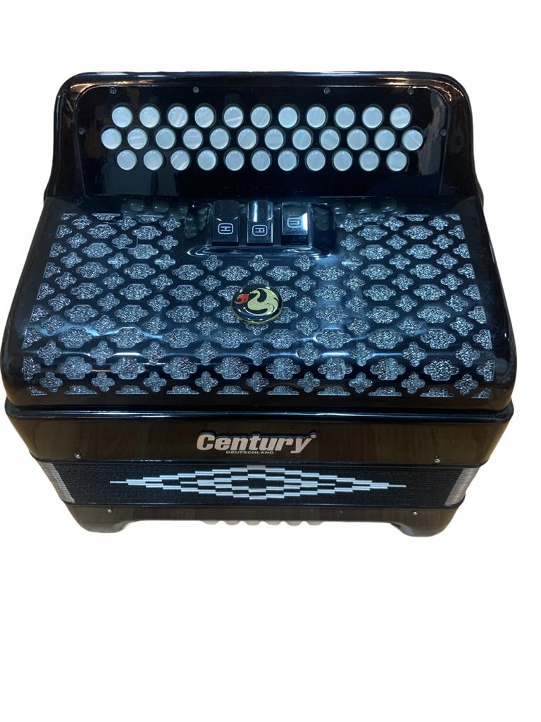 ACORDEON BOTONES FA NEGRO 3412 3 REG CENTURY C3412FAN N