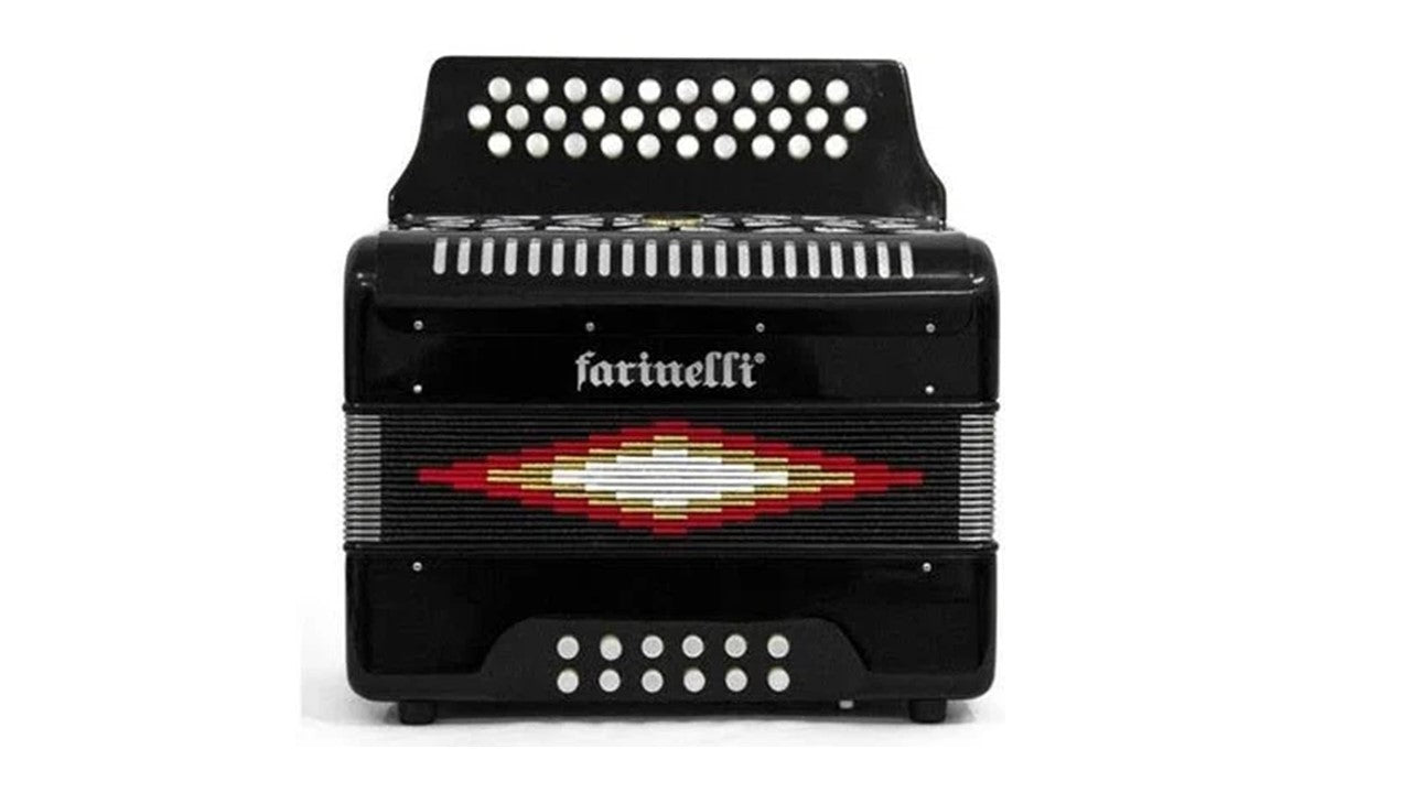 ACORDEON FARINELLI DE BOTONES TONO FA COLOR NEGRO 3012FAN N