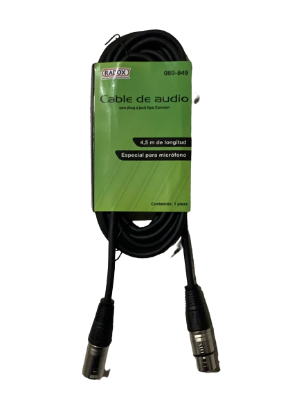 CABLE PARA MICROFONO XLR-XLR 4,5M 080-849 N