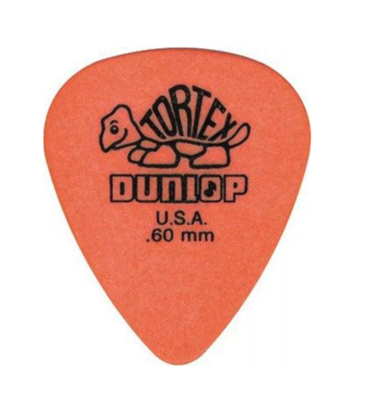 PAQUETE DE PUAS DUNLOP TORTEX STD 0.60 NARANJA CON 36 PIEZAS 418B.60 N