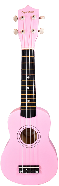 UKULELE SOPRANO COPACABANA ROSA CON FUNDA CPUK044 N