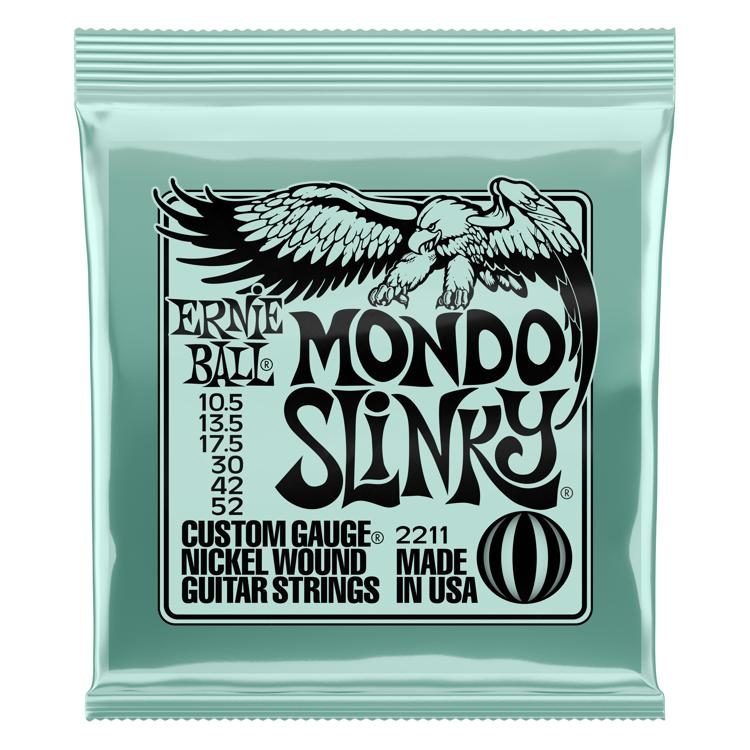 ENCORDADURA ERNIE BALL "MONDO SLINKY" PARA GUITARRA ELECTRICA (NIQUEL, 0.0105-0.052) N