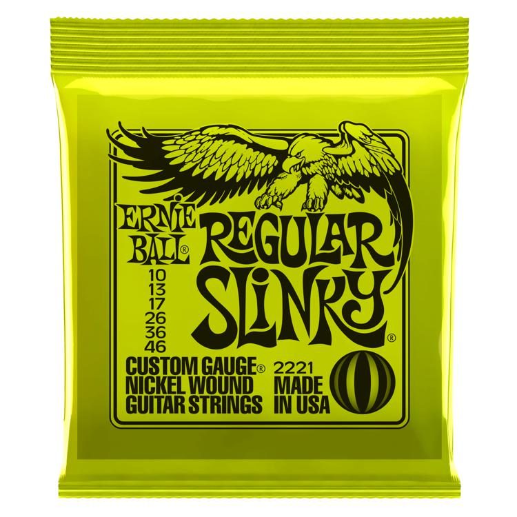ENCORDADURA GUITARRA ELECTRICA ERNIE BALL REGULAR SLINKY VERDE .10-.46 | 2221 N