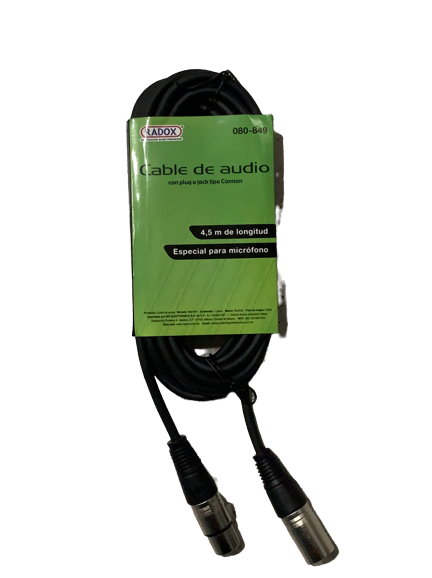 CABLE PARA MICROFONO XLR-XLR 4,5M 080-849 N