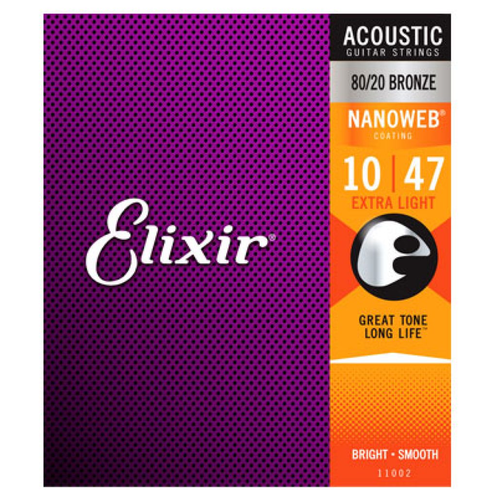JUEGO DE CUERDAS ELIXIR P GUITARRA ACUSTICA BRONZE .010-.047 11002 N
